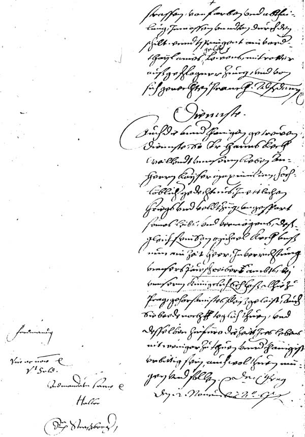 Adelsbrief Rückseite