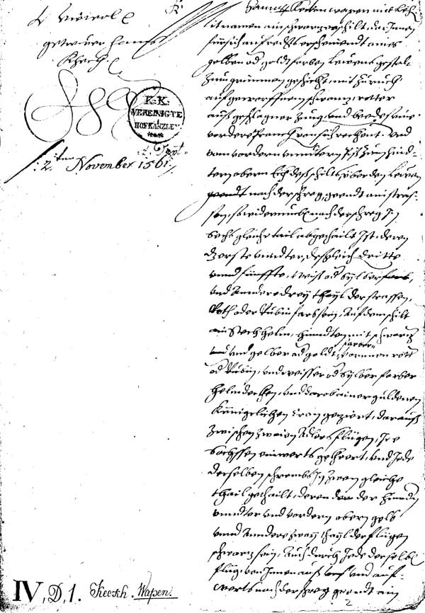 Adelsbrief für Hans Keckh