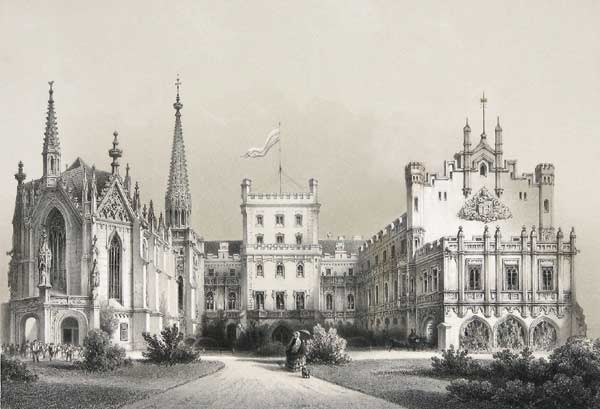 Schloss Eisgrub Lithographie